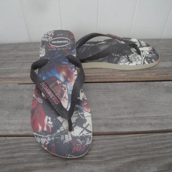 Havaianas Men's 9-10 Superhero "Batman VS Superman" Flip Flops Flats Unisex - Picture 4 of 4